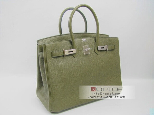 エルメス バーキン35 トリヨンクレマンス オリーブグーン(シルバー金具) her457